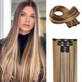 Aplique toda cabeça 16 clips Cabelo Longo e Reto de 60.96 cm para Mulheres Beautiful Girl