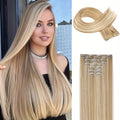 Aplique toda cabeça 16 clips Cabelo Longo e Reto de 60.96 cm para Mulheres Beautiful Girl