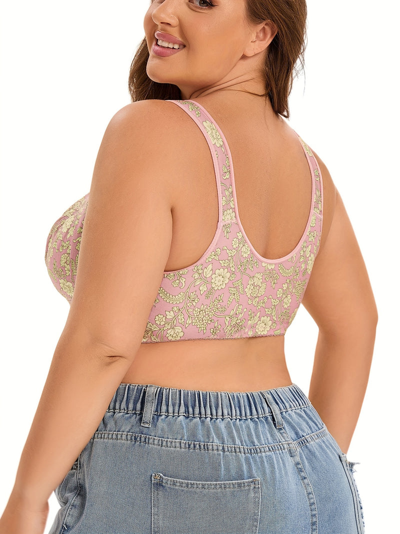 Bralette Floral Plus Size – Conforto e Delicadeza para Você se Sentir Livre e Linda G1 ao G6