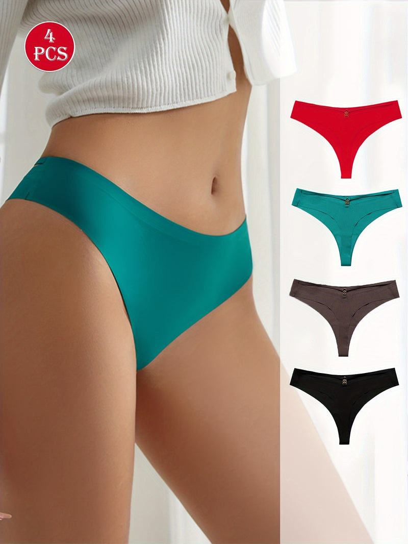 Conjunto de 4 Peças de Calcinhas Sexy Femininas - Design Sedutor - Fotos Reais