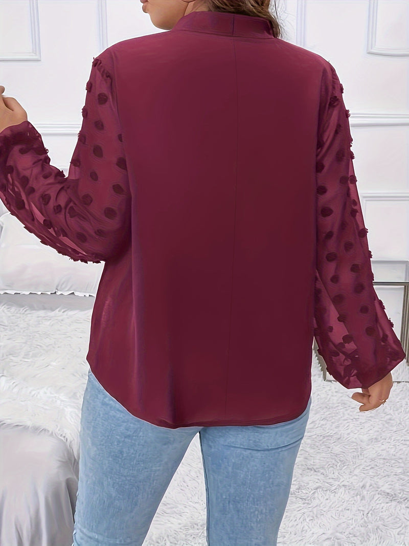 Blusa Plus Size Sofisticada e Elegante Gola Redonda