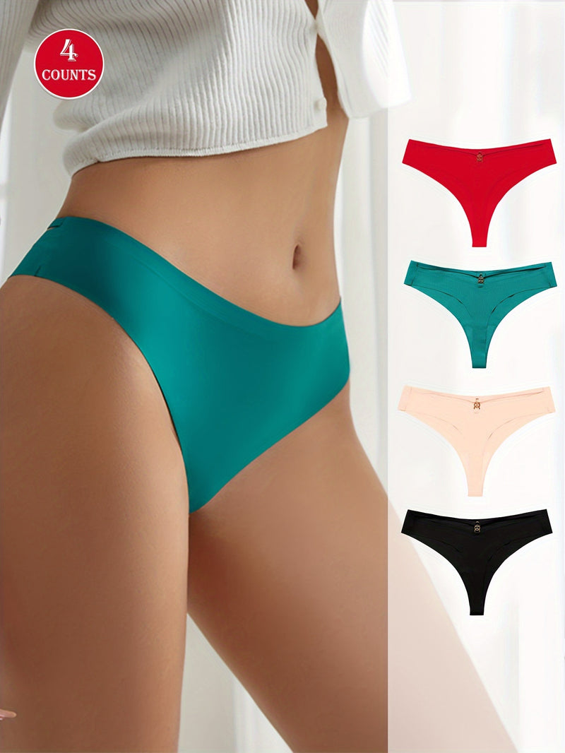 Conjunto de 4 Peças de Calcinhas Sexy Femininas - Design Sedutor - Fotos Reais